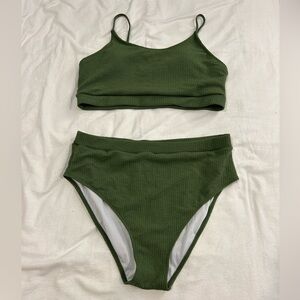 Green 2 peice swimsuit